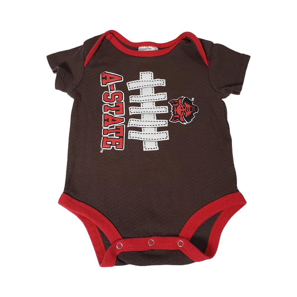 Rivalry Threads Arkansas State Red Wolves Brown Red Baby Bodysuit 3-6M